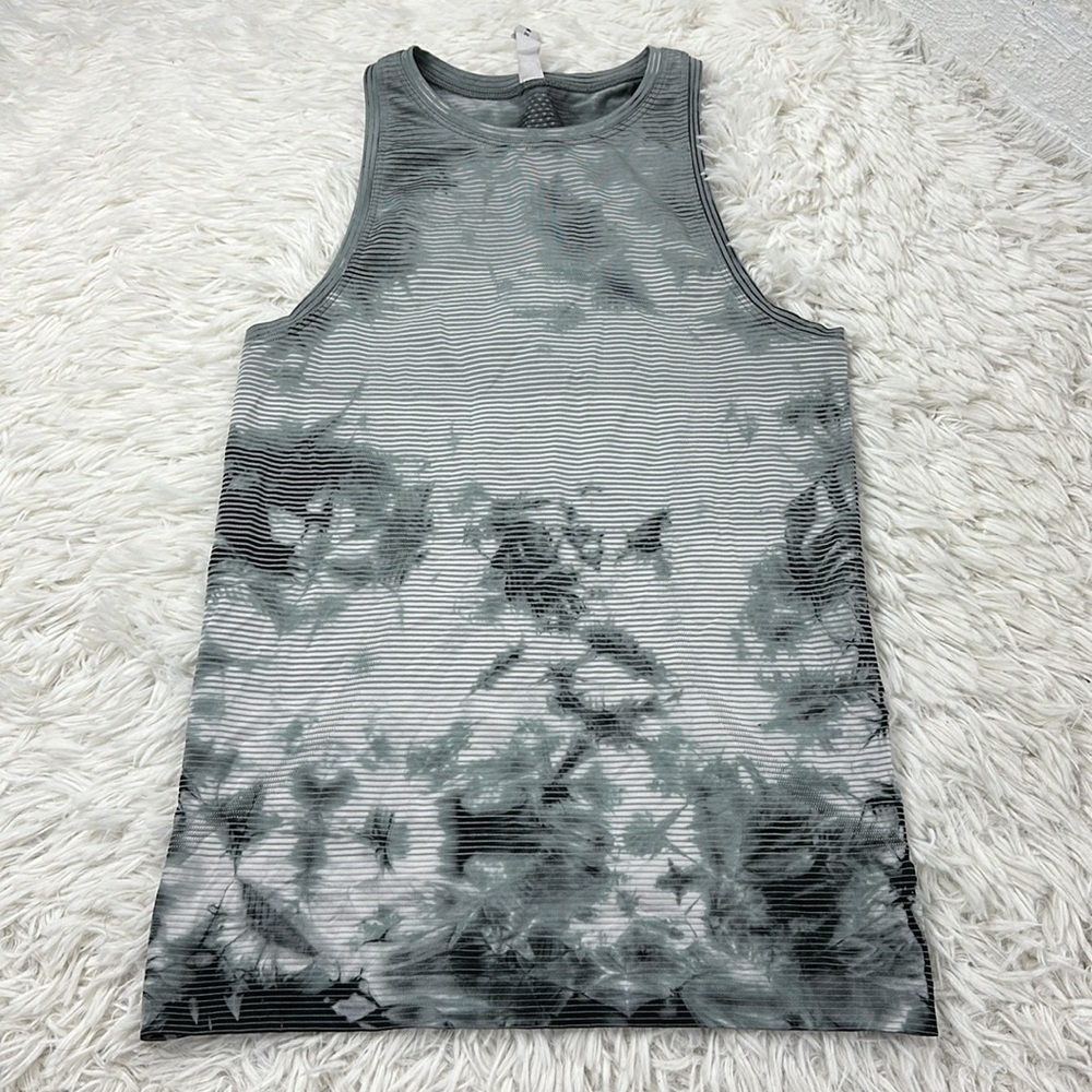 Lululemon Swiftly Tech Tank 2.0 *Wash Shibori Stripe Graphite Grey